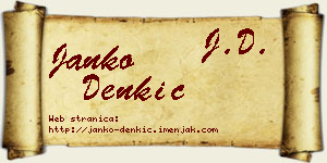 Janko Denkić vizit kartica